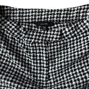 Autres Filles Black and White Tweed Skirt Houndstooth Pattern Size Medium